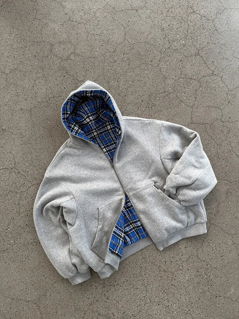Double Side Hoodie Blue/Grey